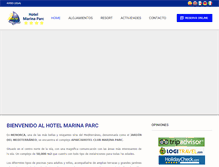 Tablet Screenshot of hotelmarinaparc.com